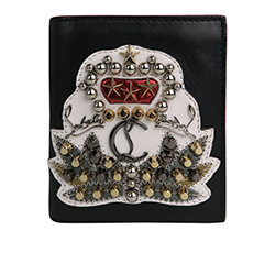 Christian Louboutin Studded Crown Wallet, Black, MII, 3